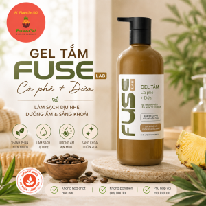 GEL TẮM FUSE LAB CÀ PHÊ + DỨA 500G - DƯỠNG SÁNG NIACINAMIDE & CẤP ẨM SÂU