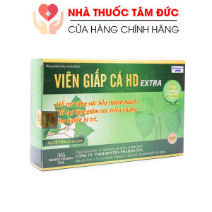 [HCM]Viên Giấp Cá HD Extra giảm táo bón giảm trĩ và các triệu chứng bị trĩ tăng sức bền thành mạch - Hộp 30 viên