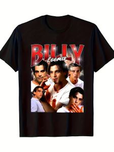 Baju T-Shirt Grafik Billy Loomis Filem Scream - Hitam dengan Tulisan Merah Kostum Pembunuh Ikonik untuk Parti Scream Pakaian Santai Musim Panas untuk Lelaki & Wanita Koleksi Vintage untuk Peminat Thriller (Boleh Dicuci Mesin)
