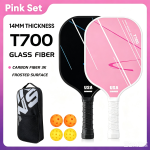 LUXU Glass Fiber Pickleball Paddle Set Anti Slip Grip Honeycomb Core Durable Better Control Pickleball Racket