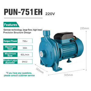 Pipeline Centrifugal Pump 750W Electric Self-Priming Booster Pump Household Centrifugal Pump Hot Water Circulation Pump Shower Booster Pump 1HP Tap Water Automatic Booster Pump Agricultural Irrigation Pump