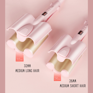 BLISS.B Negative Ion Hair Curler/ 3 Barrel Egg Roll Curler/ Korean Curl/ LCD Display