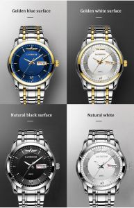 OUKE Premium Mens Watch All Year Round for Adult Male Business Professionals  High Hardness Mirror  Precision Timing  Quality Assurance