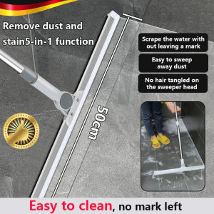 Bathroom Magic Broom Scraper Home Retractable Handle Squeegee Silicone Floor Scraper Wiper