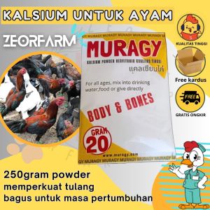 2 biji penguat tulangan ayam baik masa pertumbuhan campuran pakan 20gram muragy zeorfarm