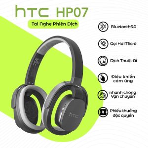 HTC HP07 Tai Nghe Phiên Dịch Tai Nghe Bluetooth Không Dây Chụp Tai  Bluetooth 6.0 Ổn Định  Đàm Thoại Rảnh Có Mic Tương Thích PC/Android/iOS