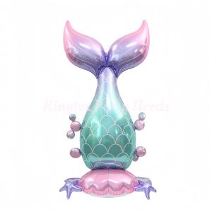 60 inch Mermaid Tail standing foil balloon Large Mermaid Balloon Under the Sea Birthday Party Decorations Mermaid Theme