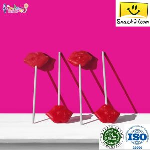(HALAL) Snack21 Fantasy Lollipop Kissy Lips Lollipop Candy - No Artificial Sweeteners - R005 (W:4.5cm x H:3.0cm)