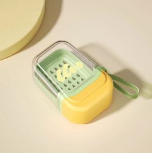 Portable Mini Pastel Travel Soap Box with Drainage & Lid