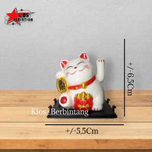 Pajangan Kucing Hoki Putih Keberuntungan Bawa Rezeki 1 Pcs