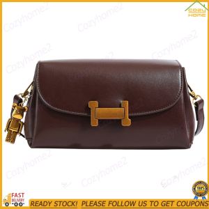 [CY] Leather Retro Shoulder Bag for Women Adjustable Shoulder Strap Small Square Bag Solid Color Retro Style Crossbody Bag Clutch Purses for Work Travel