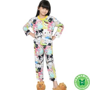 Kiminori ZIA.PP Setelan Baju Tidur Anak Perempuan Lengan Panjang