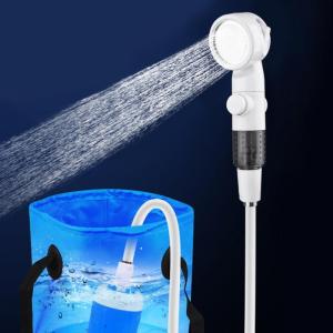 Portables Outdoor Shower With 4000mAh High Flows Regulable Pressures For Camping Hiking Travel And Pet Bathing
