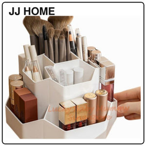 【JJ HOME】Rotating Makeup Holder with Base 360° Rotation Large Capacity Desktop Stationery Cosmetic Organizer Stand