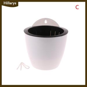 [Hillarys] Wall-Mounted Indoor Automatic Water-absorbing Flowerpot Plastic Flowerpot Succulent Green Dill Green Plant Flower Pot Decor