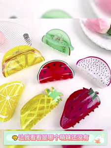 Fun Shape Hair Claw for Children Enthusiast Gift Acrylic Hairpin Hair Accessories Perfect for Birthdays