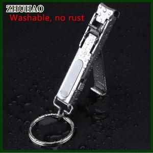 ZHUHAO Ultra-Thin Nail Clipper Stainless Steel Foldable Nail Cutter With Nail File