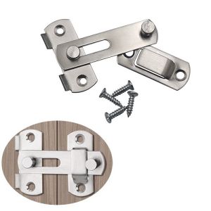 Chốt Khoá Cửa Móc Cài Cửa Ngang Chất Liệu Inox Không Gỉ Sáng Bóng An Toàn Bền Bỉ Cho Ngôi Nhà Của Bạn