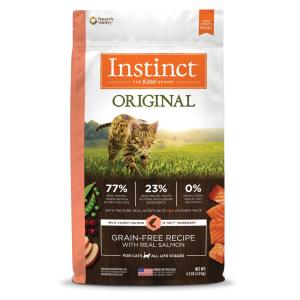 Instinct Original Grain Free Dry Cat Food Chicken Salmon Recipe for Kitten and Cat