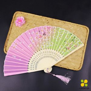 CLM พัดผ้าไหม สไตล์จีน พับได้ folding fan