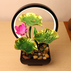 น้ำตกโคมไฟโมเดิร์น น้ำตกดอกบัว ราชินีแห่งไม้น้ำ วัสดุโลหะ ของตกแต่งบ้าน เสริมฮวงจุ้ย