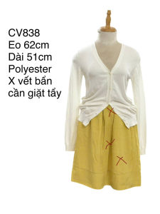 Chân váy voan ngắn chân váy voan xếp ly hàng si  – secondhand Nhật size ghi trên hình