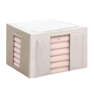 Oxford cloth bold six steel frame foldable storage box large capacity clothes quilt Oxford cloth organizer storage box