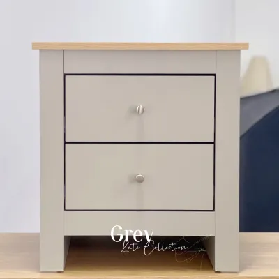 Pamica Kate 2 Drawers Modern Bedside Table Side Table Lamp Table Furniture