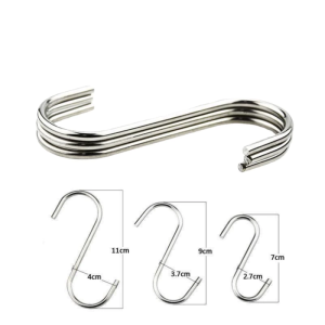 🔥Fast Shipping🔥50pcs Stainless Steel S Shaped Hook Multifunction Metal Hanging Hook Clothing Hanger Clasp Holder Kitchen Bathroom Storage Tools