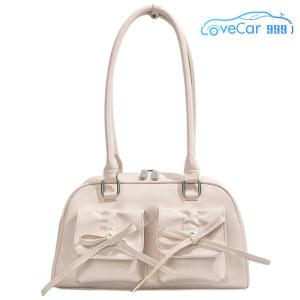 Fashion Women Cross Body Bag with Bow PU Leather Casual Shoulder Bag for Daily Outings and Work