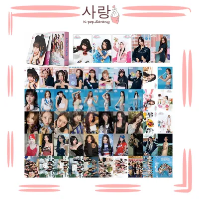 55pcs TWICE《2025 SEASONS GREETING- COLLECTOR》Pink White Group LOMO Card Set Collection Kpop Nayeon Jihyo Tzuyu Sana Momo Mina Jeongyeon Dahyun Chaeyeong Photocard Kad Foto 10pcs card