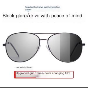 Fashion Photochromic Polarized Pilot Sunglasses For Men Women Driving UV 400 Protection Sun Glasses Eyeglasses