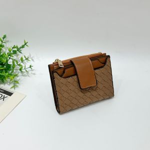 HANKE Braided Pattern PU Leather Bifold Wallet with Detachable Card Slot Wallet Coinpurse