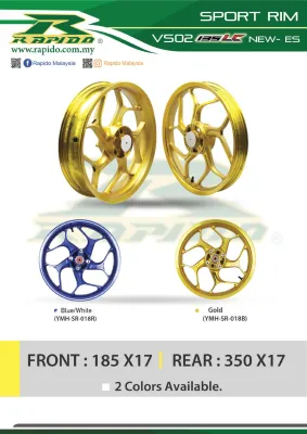 Rapido Yamaha LC135 New ES Sport Rim Model VS02 (Bearing Set Included)