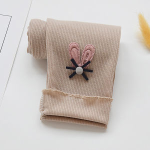 Kids Girls Leggings Elastic Waist Thin Knit Polyester Spandex Warm Casual 2-8 Years Old