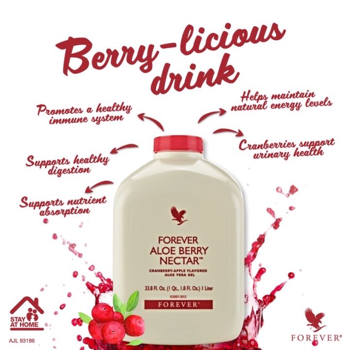 Forever Aloe Berry Nectar 1 Liter Cranberry-Apple Flavored Aloe Vera Gel  Forever Living | Lazada Singapore