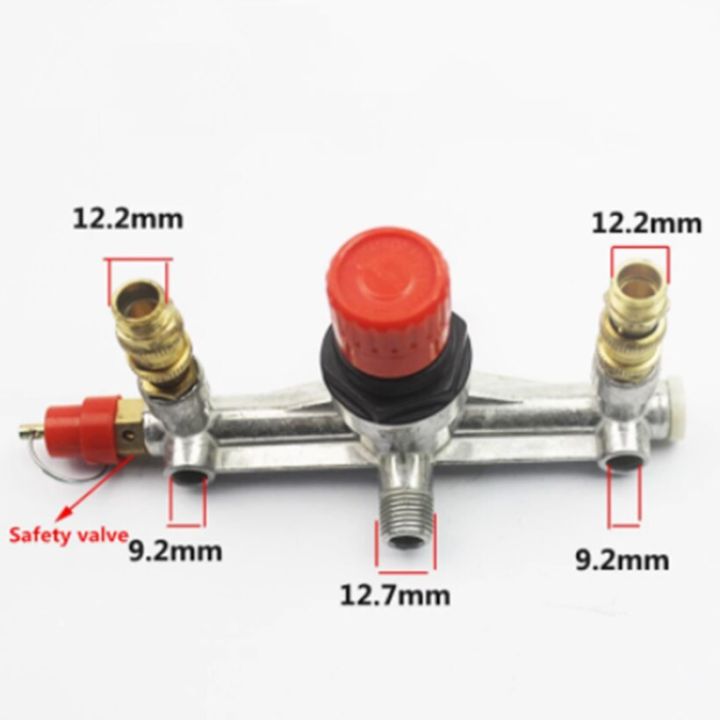 Air Compressor Push-Pull Valve Switch Control Manifold Regulator Gauges ...