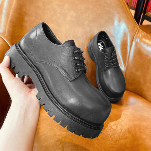 Giày chunky derby mũi cao MĐ G1326 đế đúc nguyên khối cao 5cm