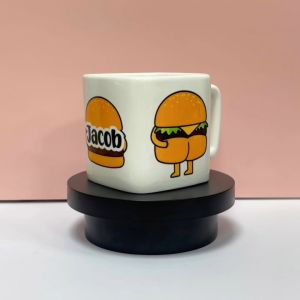 Transfer It Personalized Customized Name 11oz Square Ceramic Mug Funny Cute Food Gift Ideas Giveaway