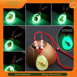 ❣️❣️❣️ Chinese Zodiac Red Rop Pendant Necklace Luminous Beads For Women Men Constellation Animal Crystal Choker Lucky Birthday Jewelry