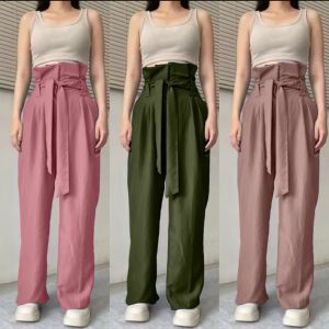 CELANA KULOT MODEL KOREA / KULOT TALI TENGAH BAHAN CRINCLE AIRFLOW PREMIUM TERBARU