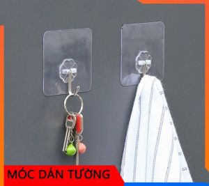 Combo 3 Cái Móc Dán Treo Tường Trong Suốt Siêu Dính Tiện Lợi