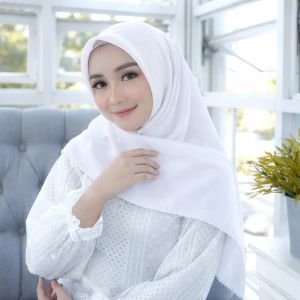 JILBAB VOAL Segi empat / bella aquare / HIJAB  LASER CUT ISI 10 PCS