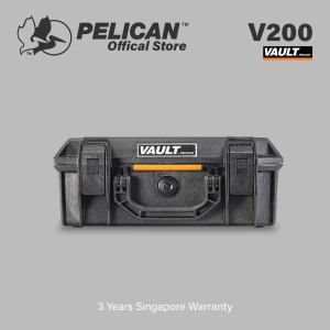 PELICAN - V200 VAULT MEDIUM PISTOL CASE WITH FOAM (3 YEARS WARRANTY)