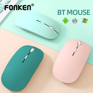 FONKEN Wireless Bluetooth Mouse Mute Mouse For Laptop Computer PC Mini Ultra-Thin Single-Mode Battery Silent Gaming Mouse Mice