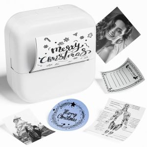 Máy In Nhiệt Mini Bluetooth cầm tay Phomemo M02X Máy in Hoá đơn Tài liệu Phao Nhãn dán Ảnh Tem nhãn Không cần mực