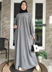 Gamis Nindy Crinkle Airflow Premium Variasi Manik | Dress Kondangan Elegant Pesta Mewah Crinkle Airflow