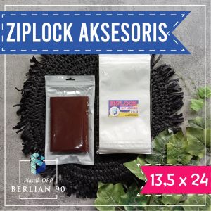 Plastik Ziplock 135x24 Cm- Plastik Klip Aksesoris - Plastik Klip Putih ZIpper Kemasan Snack Dan Aksessoris