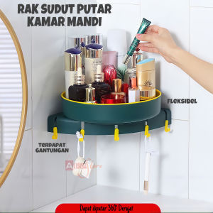 ( BISA COD ) PROMO Rak Sudut Kamar Mandi / Minimalis Sudut Putaran 360° / RAK DAPUR / RAK PUTAR