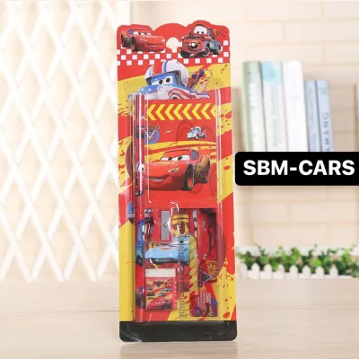 SET ALAT TULIS 5 IN 1 / PENGGARIS MOTIF KARAKTER / STATIONERY SET KARAKTER / PERLENGKAPAN BELAJAR ANAK